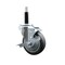 Service Caster 4'' SS Thermoplastic Rubber Swivel 3/4'' Expanding Stem Caster with Brake SCC-SSEX20S414-TPRB-TLB-34 - alternate 1